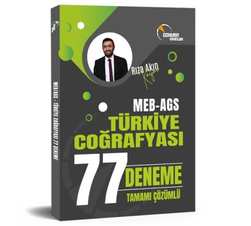 Doktrin Yayınları MEB-AGS Türkiye Coğrafyası 77 Deneme Çözümlü - Rıza Akın Kayar Doktrin Yayınları