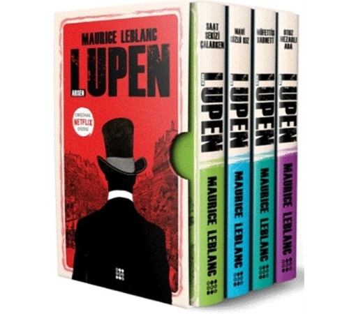 Arsen Lüpen-Kutulu Siyah Set (4 Kitap Takım)
