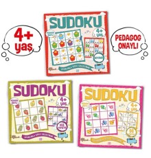 Çocuklar İçin Sudoku Seti (4+ Yaş) 3 Kitap Takım