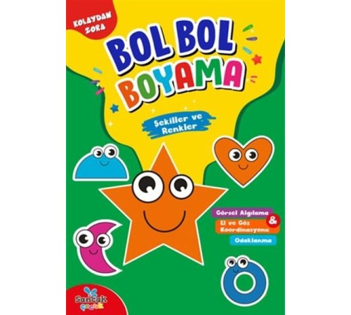 Şekiller ve Renkler - Kolaydan Zora Bol Bol Boyama Şekiller ve Renkler - Kolaydan Zora Bol Bol Boyama