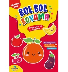 Meyveler ve Sebzeler - Kolaydan Zora Bol Bol Boyama