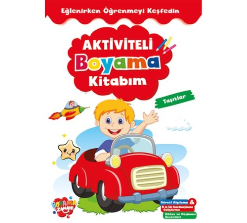 Aktiviteli Boyama Kitabı Taşıtlar