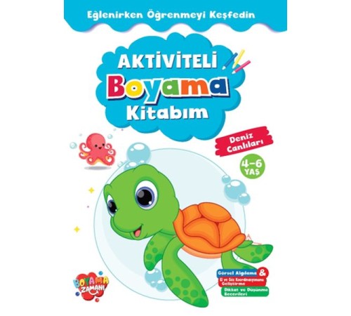 Aktiviteli Boyama Kitabı Deniz Canlıları