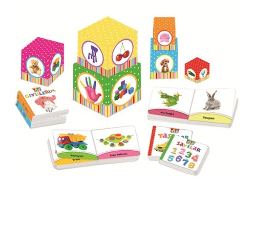 Kutu Kutu Kavramlar - 6 Kutu + 6 Kitaplık Eğitici Set