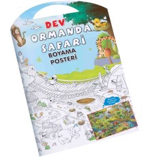 Ormanda Safari Dev Boyama Posteri