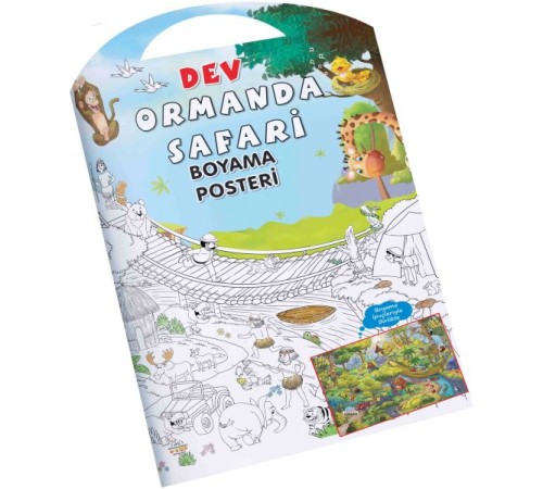 Ormanda Safari Dev Boyama Posteri