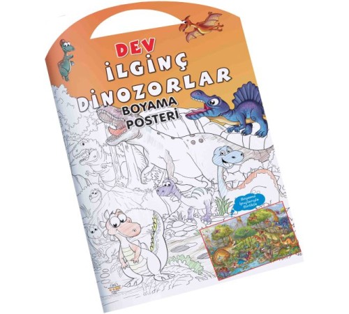 İlginç Dinozorlar Dev Boyama Posteri