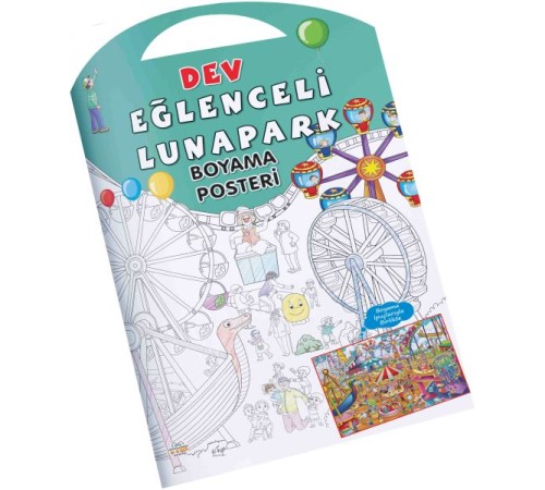 Eğlenceli Lunapark Dev Boyama Posteri