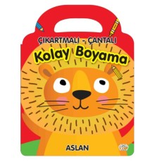 Aslan - Çıkartmalı-Çantalı Kolay Boyama