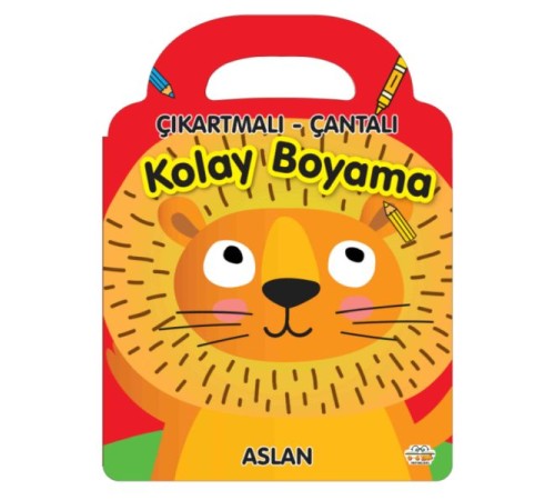 Aslan - Çıkartmalı-Çantalı Kolay Boyama