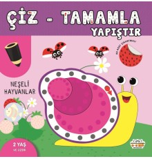 Çiz-Tamamla-Yapıştır Neşeli Hayvanlar