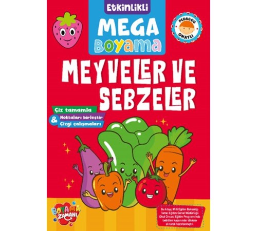 Etkinlikli Mega Boyama - Meyveler ve Sebzeler Etkinlikli Mega Boyama - Meyveler ve Sebzeler
