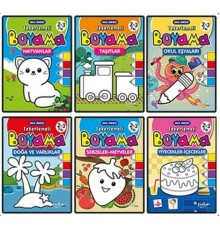 Tekerlemeli Boyama 6 Kitap (Takim)