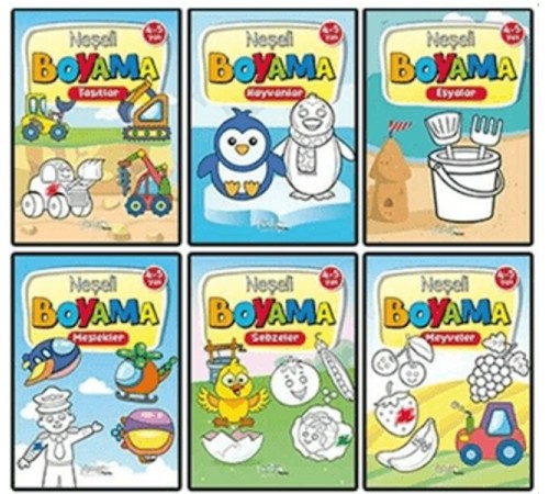 Neşeli Boyama 6 Kitap Set 4-5 Yaş Neşeli Boyama 6 Kitap Set 4-5 Yaş