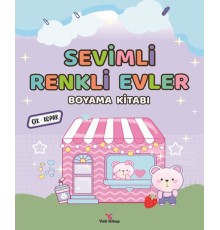 Sevimli Renkli Evler Boyama Kitabı
