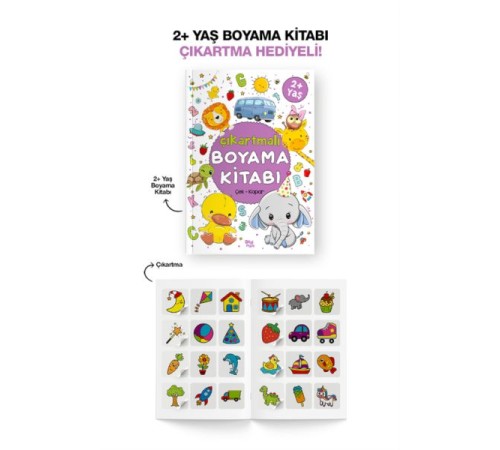 Çıkartmalı Boyama Kitabı 2 Yaş + Çıkartmalı Boyama Kitabı 2 Yaş +