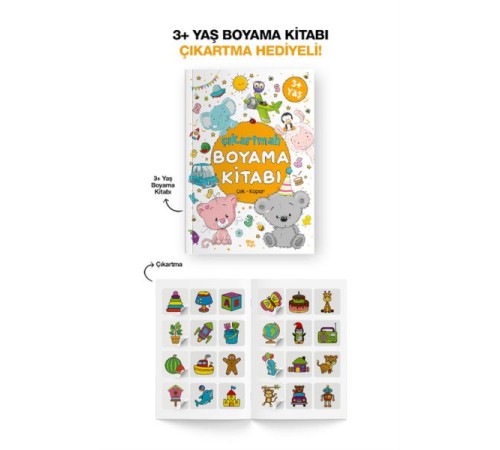Çıkartmalı Boyama Kitabı 3 Yaş + Çıkartmalı Boyama Kitabı 3 Yaş +