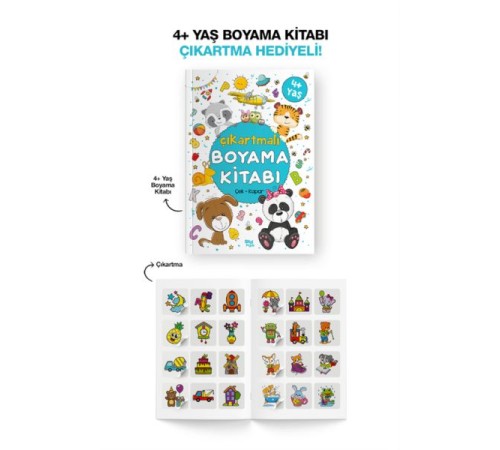 Çıkartmalı Boyama Kitabı  4 Yaş +