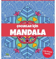 Çocuklar İçin Mandala - Mavi