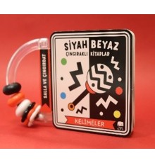 Siyah Beyaz Çıngıraklı Kitaplar Kelimeler