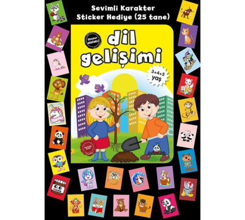 Stickerlı 3+4+5 Yaş Dil Gelişimi