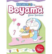 Doraemonla Çıkartmalı Boyama Şeker Bombası
