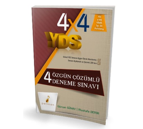 Pelikan YDS 4x4 Özgün Çözümlü Deneme Sınavı