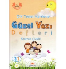 3.Sınıf Dik Temel Harflerle Güzel Yazı Defteri Kılavuz Çizgili