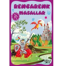 Çocuklar için Hayal ve Odak Geliştirici Rengarenk Masallar Mor Kitap