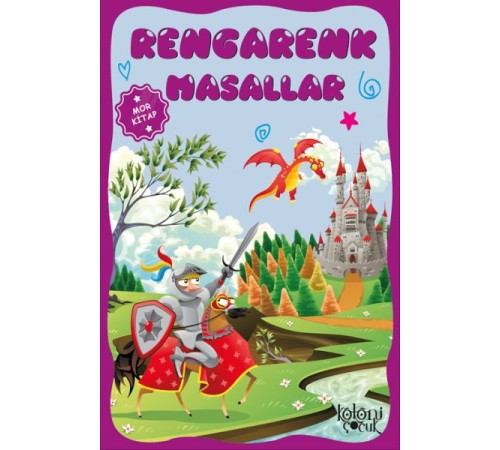 Çocuklar için Hayal ve Odak Geliştirici Rengarenk Masallar Mor Kitap
