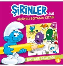 Şirinler İle Hikaye Boyama Kitabı - Şirinler Salatası