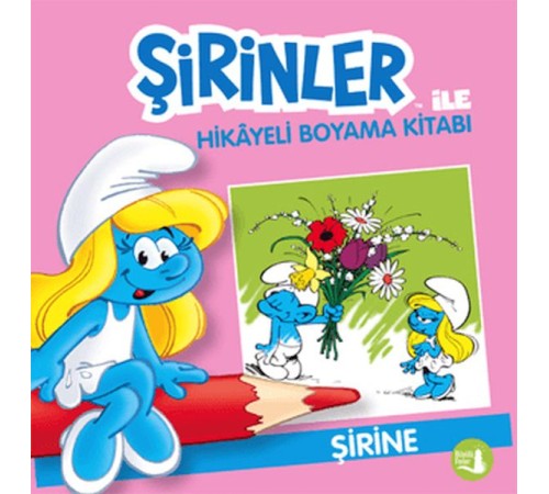 Şirinler İle Hikaye Boyama Kitabı - Şirine