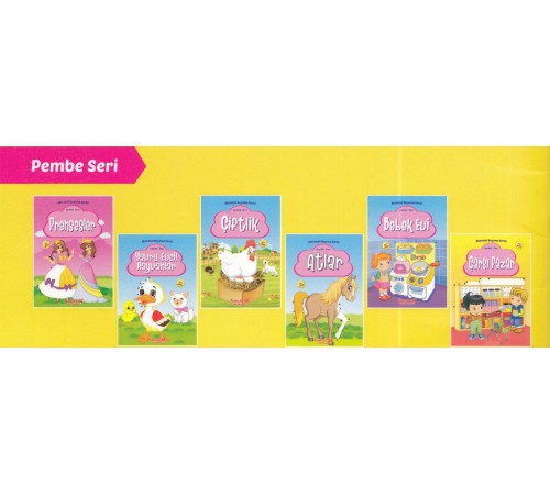 Aktiviteli Boyama Serisi - Pembe (6 Kitap)