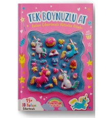 Tek Boynuzlu At Balon Çıkartmalı Aktivite Kitabı