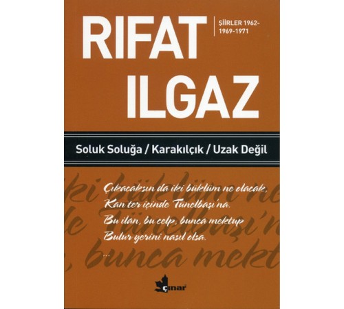 Soluk Soluğa Karakılçık Uzak Değil Şiirler 1962-1969-1971 Soluk Soluğa Karakılçık Uzak Değil Şiirler 1962-1969-1971