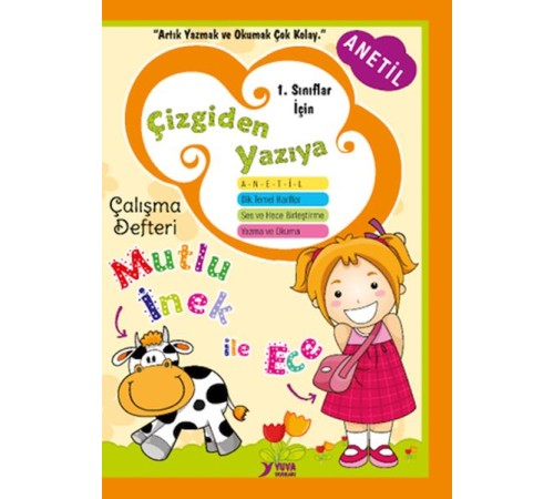 Çizgiden Yazıya Çalışma Defteri-Dik Temel Harflerle