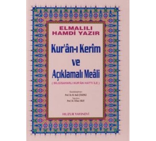 Kuranı Kerim ve Açıklamalı Meali Bilgisayar Hatlı Cami Boy