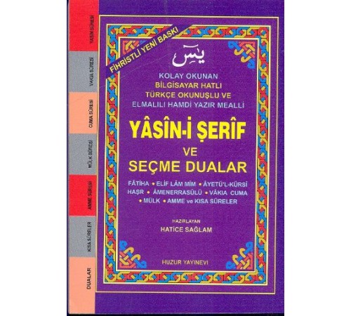 Cep Boy Fihristli Bilgisayar Hattı Kolay Okunan Yasin-i Şerif ve Seçme Dualar (Kod: 032)