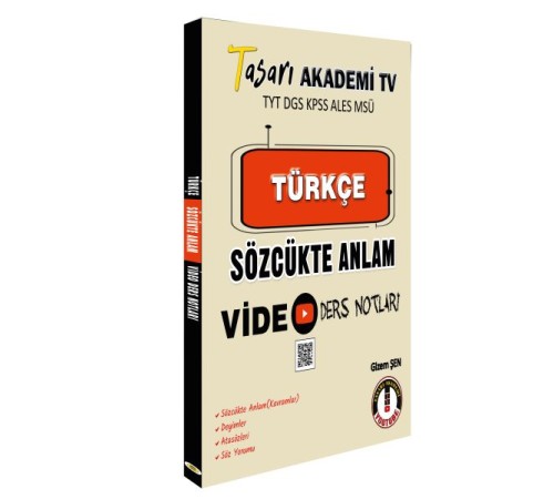 Tasarı DGS Türkçe Sözcükte Anlam Video Ders Notları
